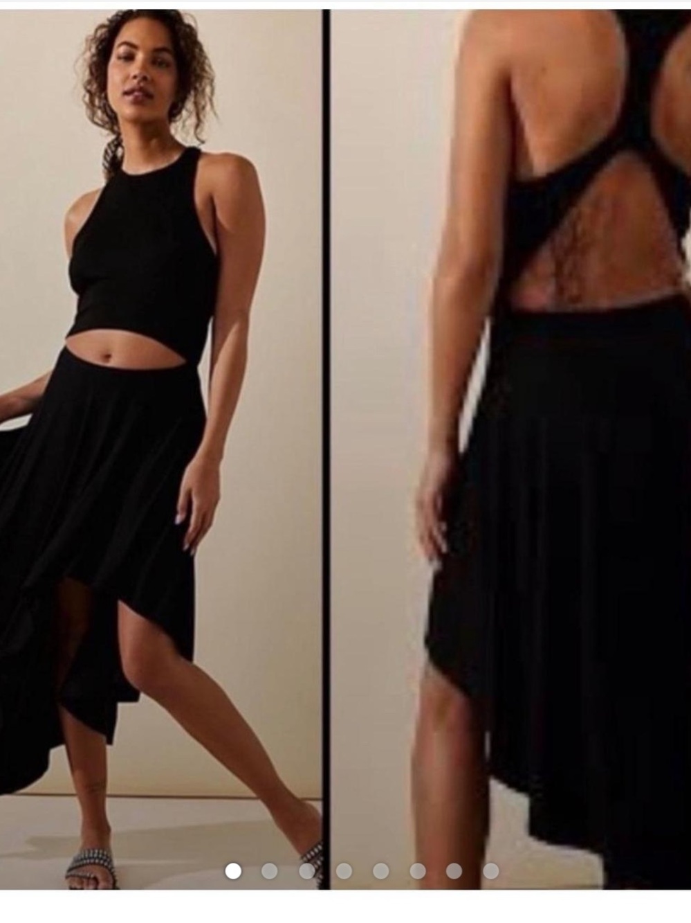 FP BEACH NWT black align cut out dress